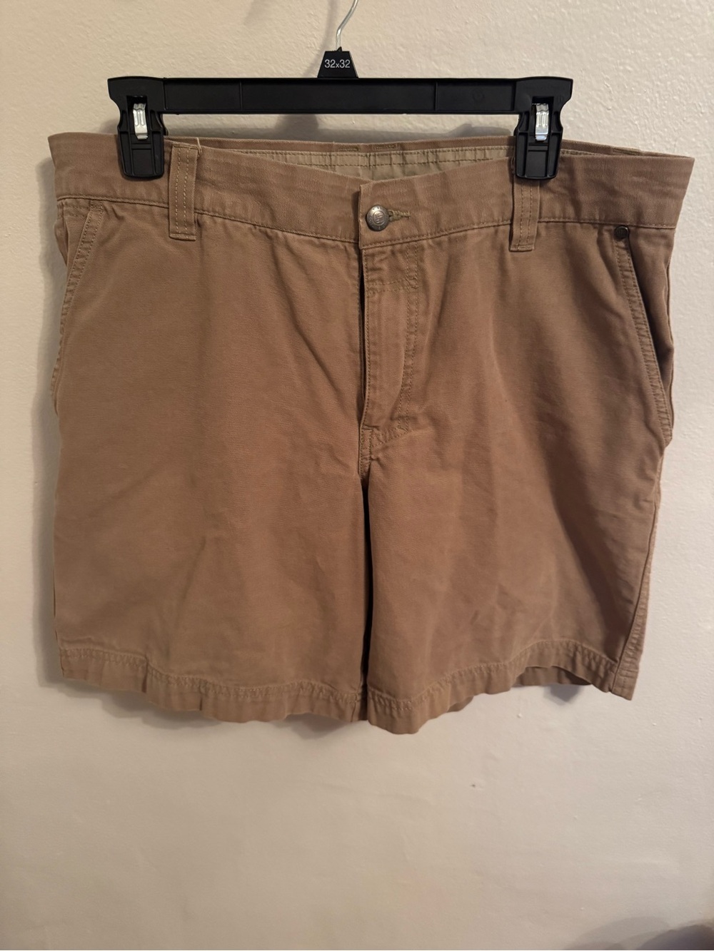 Vintage Columbia Men’s 34 Tan Khaki Shorts 8” Inseam Cotton Y2K Outdoor